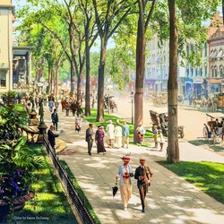 Jigsaw puzzle: Spring on Broadway 1900