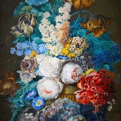 Jigsaw puzzle: Bouquet with blue poppy
