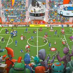Jigsaw puzzle: Football robots