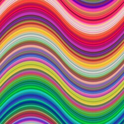 Jigsaw puzzle: Colored waves
