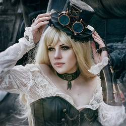 Jigsaw puzzle: Steampunk young lady
