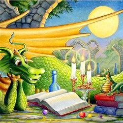 Jigsaw puzzle: Great green dragon
