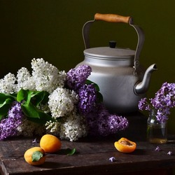 Jigsaw puzzle: Lilac and apricots