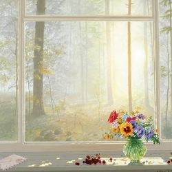 Jigsaw puzzle: Window to the forest