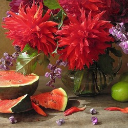 Jigsaw puzzle: Still life in red tones