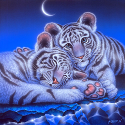 Jigsaw puzzle: Tired cubs