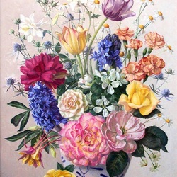 Jigsaw puzzle: Bouquet on a light background