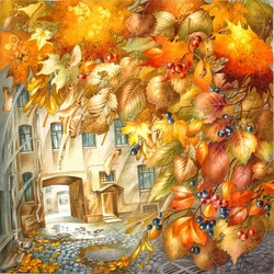 Jigsaw puzzle:  Autumn outside the window