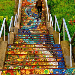 Jigsaw puzzle: Stairs up