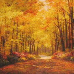 Jigsaw puzzle: Autumn alley