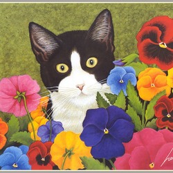 Jigsaw puzzle: Among the flowers