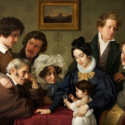 Jigsaw puzzle: Bendemann's family and their friends