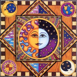 Jigsaw puzzle: Sun and moon