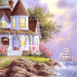 Jigsaw puzzle: House on the hill