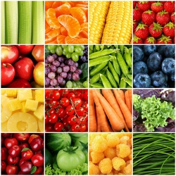 Jigsaw puzzle: Fruit and vegetable collage
