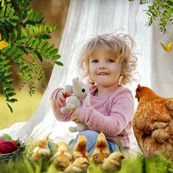 Jigsaw puzzle: Girl and chickens