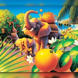 Jigsaw puzzle: Indian elephants