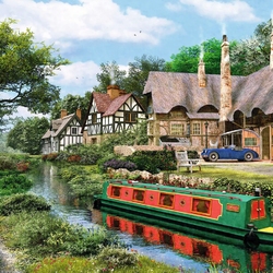 Jigsaw puzzle: Canal king cottage