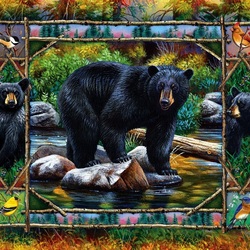 Jigsaw puzzle: Black bears
