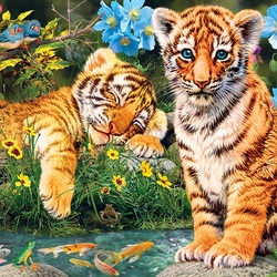 Jigsaw puzzle: How many tigers are in the picture