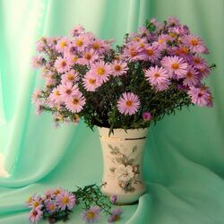 Jigsaw puzzle: Asters in a vase