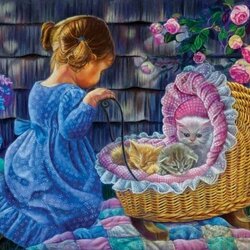 Jigsaw puzzle: Daughters-mothers game