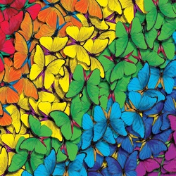 Jigsaw puzzle: Rainbow butterflies