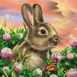 Jigsaw puzzle: Clover hare