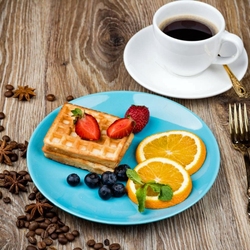Jigsaw puzzle: Coffee with waffles