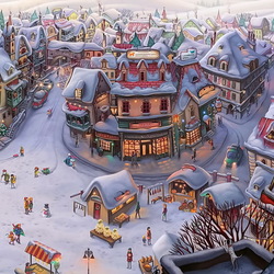 Jigsaw puzzle: New Year's town