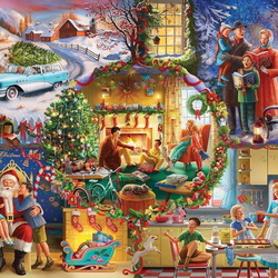 Jigsaw puzzle: Рождественский коллаж 