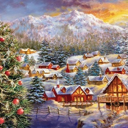 Jigsaw puzzle: Christmas village