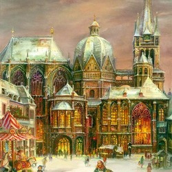 Jigsaw puzzle: Cathedral in Aachen