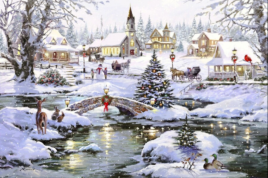 Jigsaw puzzle «Christmas walks» - solve jigsaw puzzles online | PuzzleIt