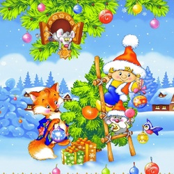 Jigsaw puzzle: Decorate the tree