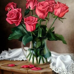 Jigsaw puzzle: Bouquet of roses