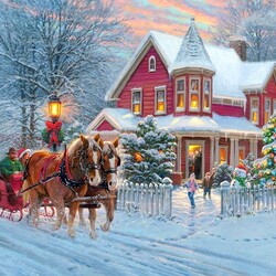 Jigsaw puzzle: Fast through the snow