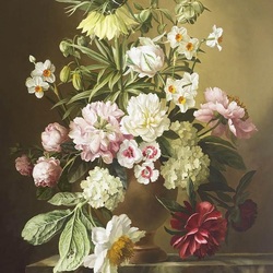 Jigsaw puzzle: Flower bouquet in a vase