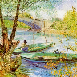 Jigsaw puzzle: Fishing in spring