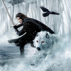 Jigsaw puzzle: Jon Snow and the Ghost