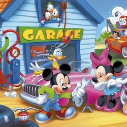 Jigsaw puzzle: Mickey the auto mechanic