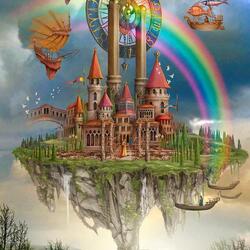 Jigsaw puzzle: Rainbow castle