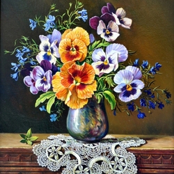 Jigsaw puzzle: Pansies