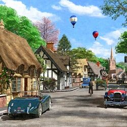 Jigsaw puzzle: Street with cottages