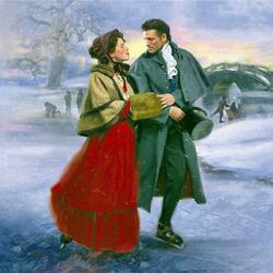 Jigsaw puzzle: Couple on the rink