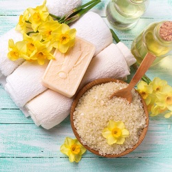 Jigsaw puzzle: Spa with daffodils