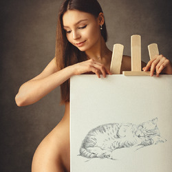 Jigsaw puzzle: Girl with easel