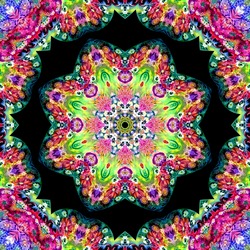 Jigsaw puzzle: Flower kaleidoscope