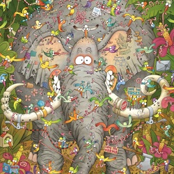 Jigsaw puzzle: Elephant life