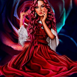 Jigsaw puzzle: Girl in red
